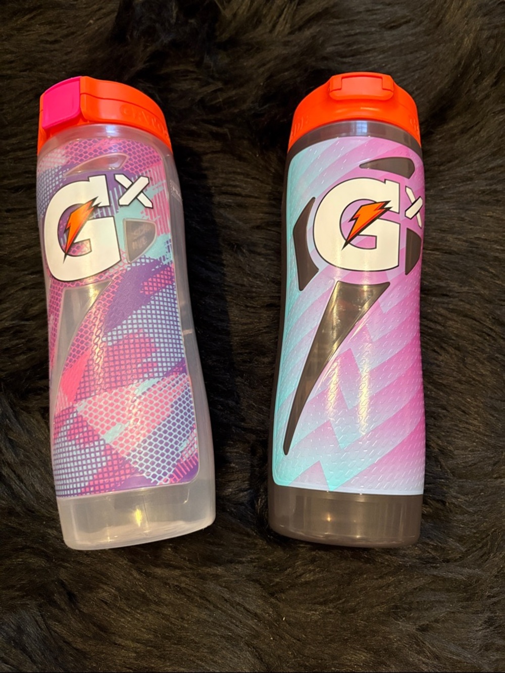 Gatorade Gx Squeeze Bottles camo Berry and Momentum Neon Blue